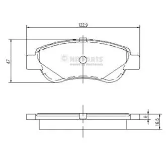 Тормозные колодки дисковые NIPPARTS J3602122