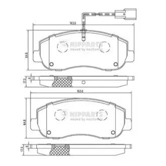 Тормозные колодки дисковые NIPPARTS N3601105