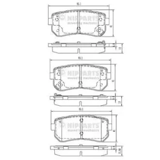 Гальмiвнi колодки дискові NIPPARTS N3610313