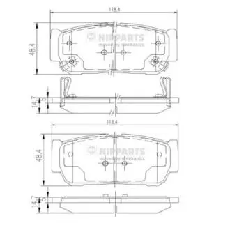 Гальмiвнi колодки дискові NIPPARTS N3610402 (фото 1)