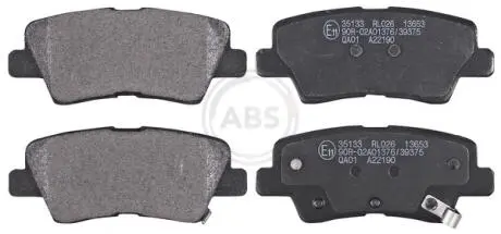 Тормозные колодки дисковые. A.B.S 35133