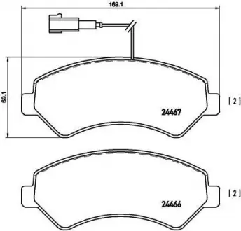 Тормозные колодки. к-кт. BREMBO P23 136