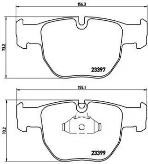 Тормозные колодки. к-кт. BREMBO P44 012 (фото 1)