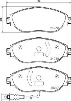 Тормозные колодки. к-кт. BREMBO P85 144