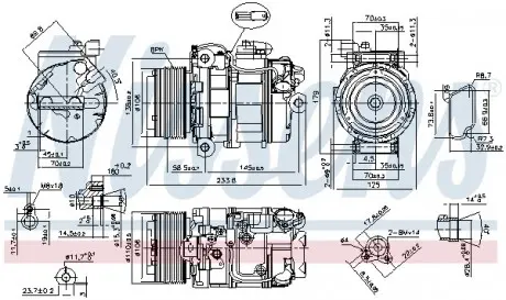 Компрессор кондиционера NISSENS 89595