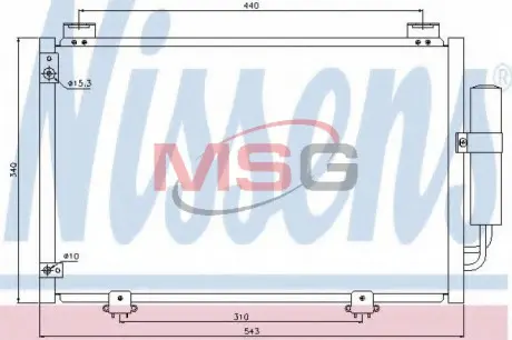 Конденсер кондиционера NISSENS 94581