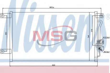 Конденсер кондиціонера NISSENS 94790