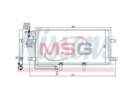 Конденсер кондиционера NISSENS 94834