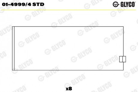 Подшипники шатуна (к-кт) Glyco 01-4999/4 STD