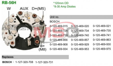 Выпрямитель диодный MOBILETRON RB56H