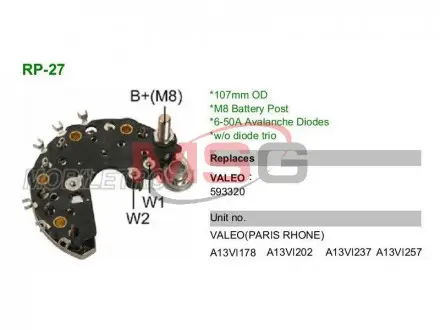 Випрямляч діодній MOBILETRON RP27