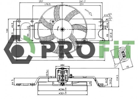 Вентилятор радиатора PROFIT 1850-0015