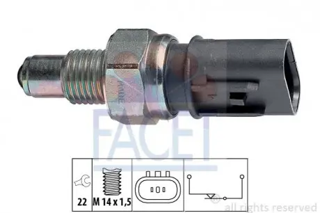 Вмікач заднього ходу FACET 7.6084