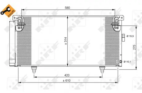 Конденсер кондиционера NRF 35868