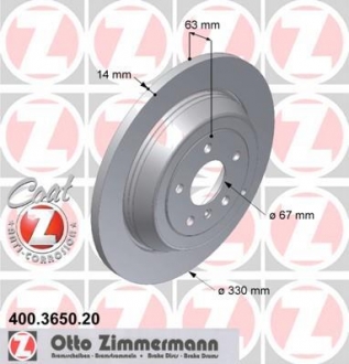 Тормозные диски ZIMMERMANN 400365020