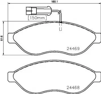 Тормозные колодки к-кт. BREMBO P23 143