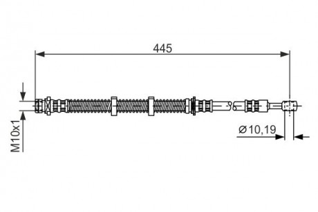 Шланг тормозной BOSCH 1987476354