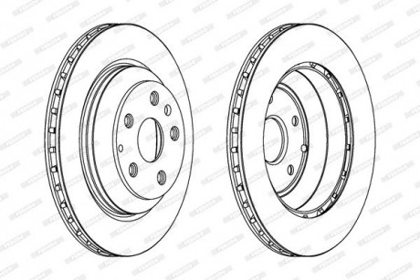 Диск тормозной FERODO DDF1855C (фото 1)