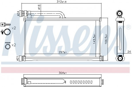 Радиатор печки NISSENS 70233