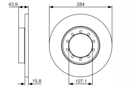 Диск тормозной BOSCH 0986479A34 (фото 1)