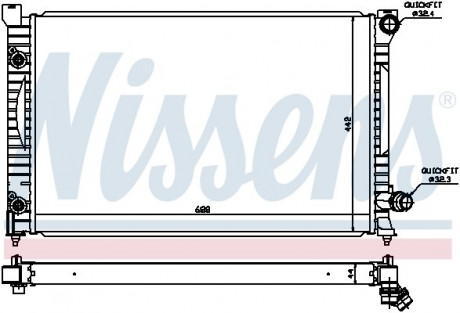 Радиатор AI A 6 / S 6 (97-) 3.7 i (+) [OE 4B3.121.251] NISSENS 60424