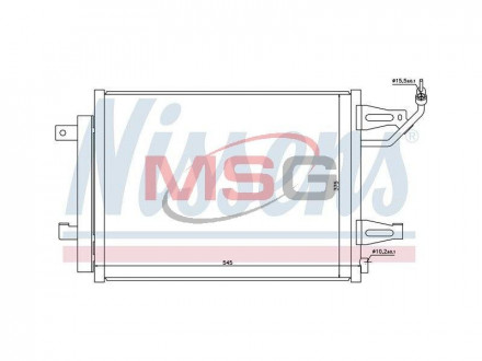 Конденсер MCC SMART FORFOUR (04-) 1.1 i (+) [OE MR568975] NISSENS 940067