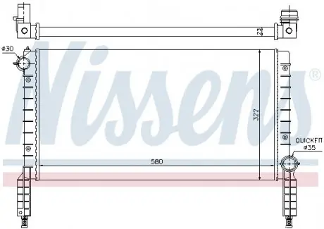 Радіатор охолоджування NISSENS 61769