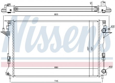 Радиатор RN ESPACE IV (02-) 2.2 dCi (+) [OE 82 00033729] NISSENS 63771