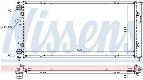 Радиатор SEAT CORDOBA (93-) 2.0 i (+) [OE 6K0.121.253 AC] NISSENS 673001