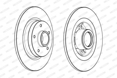 Гальмівний диск з підшіпніком FERODO DDF1731-1