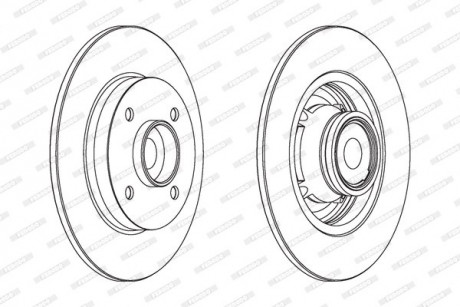 Тормозной диск с подшипником FERODO DDF1560-1