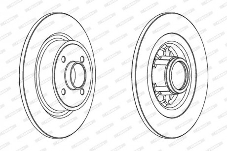 Диск тормозной FERODO DDF1381C-1 (фото 1)