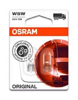 Автолампа Original W5W W2,1x9,5d 5 W прозрачная OSRAM 2845-02B