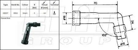 Подсвечник NGK XB05F (фото 1)