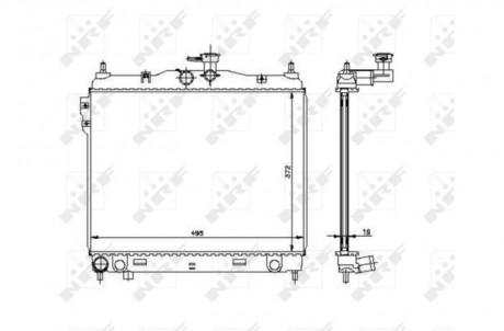 Радиатор охлаждения HYUNDAI GETZ (TB) (02 -) - M NRF 53361