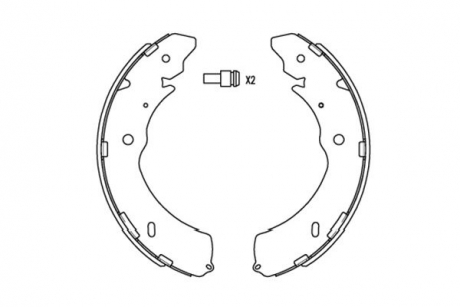 Тормозные колодки барабанные KAVO KBS-6407 (фото 1)