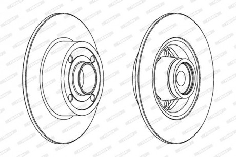 Тормозной диск с подшипником FERODO DDF1571-1