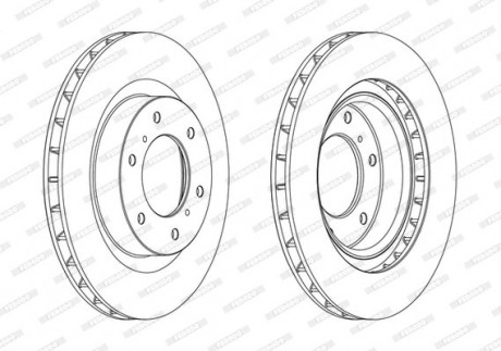 Тормозной диск.комплект 2шт. FERODO DDF1757C