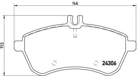Тормозные колодки BREMBO P50071 (фото 1)