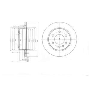 Тормозной диск.комплект 2шт. Delphi BG4033 (фото 1)