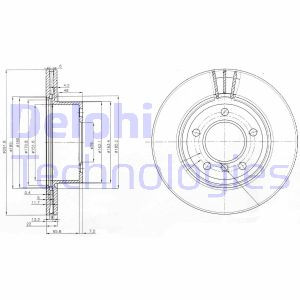 Тормозной диск.комплект 2шт. Delphi BG3900C