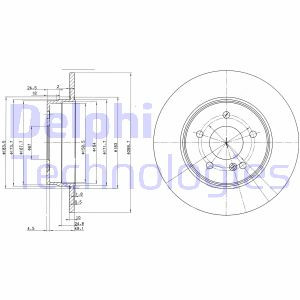 Тормозной диск.комплект 2шт. Delphi BG3239C