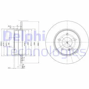 Гальмівний діск.комплект 2шт. Delphi BG3239C