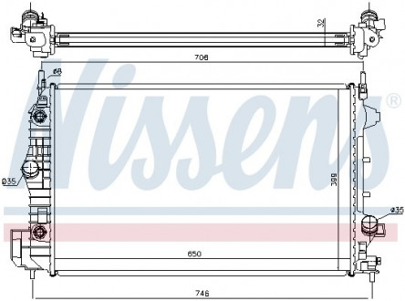 Радиатор охлаждения NISSENS 63113A