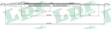Тросик стояночного тормоза LPR C0952B