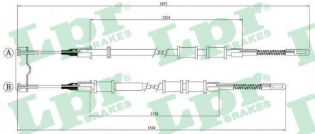 Тросик стояночного тормоза LPR C0559B