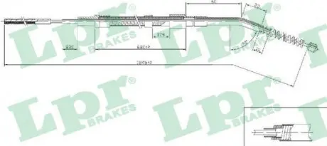 Трос ручного гальма LPR C0067B