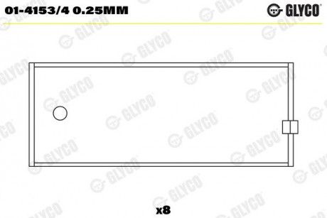 Подшипники шатуна (к-кт) Glyco 01-4153/4 0.25MM