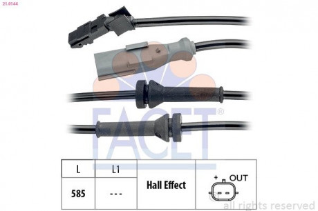 Датчик скорости (ABS) FACET 21.0144