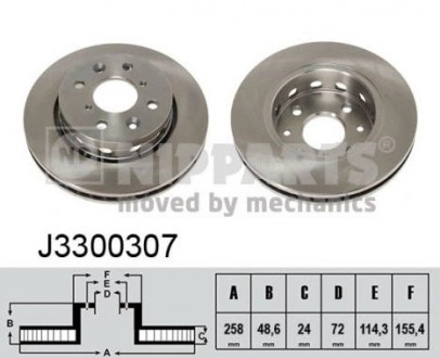 Тормозной диск NIPPARTS J3300307 (фото 1)